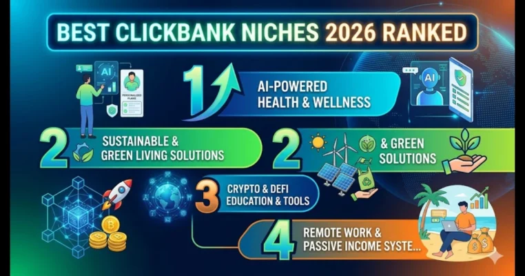 best clickbank niches 2026 ranked