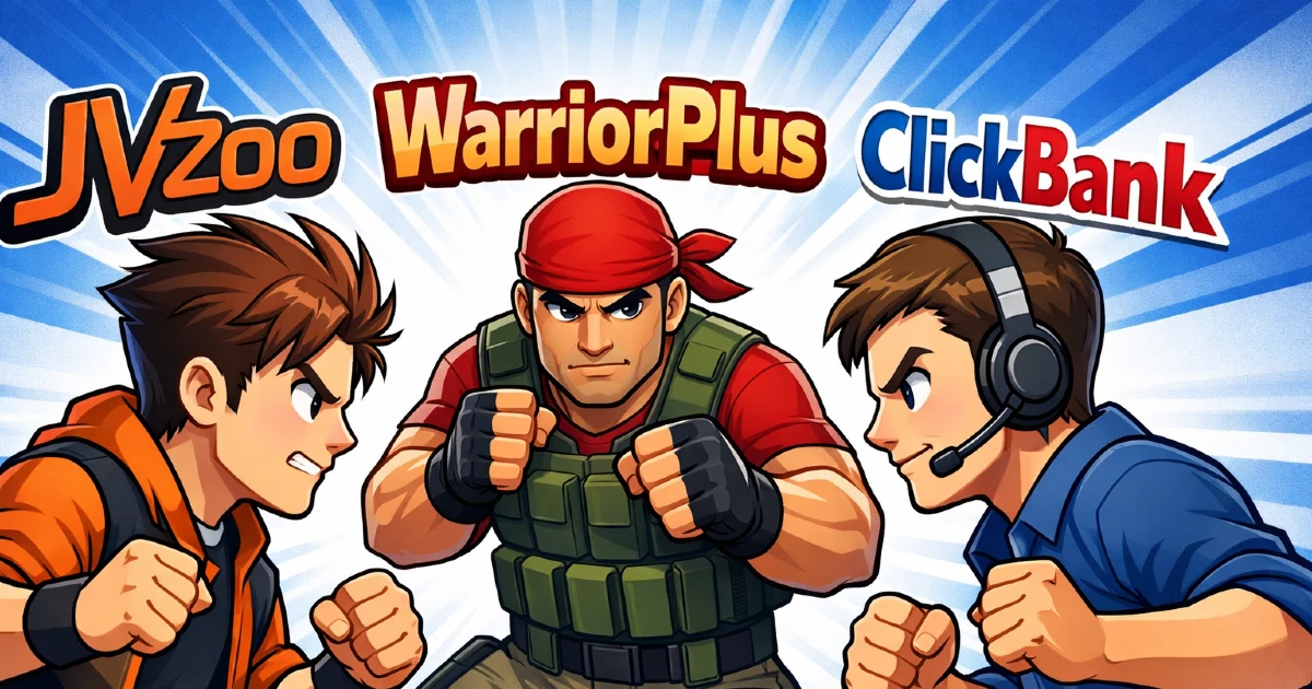 JVZoo vs WarriorPlus vs ClickBank 2026 comparison