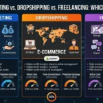 Affiliate Marketing vs Dropshipping vs Freelancing