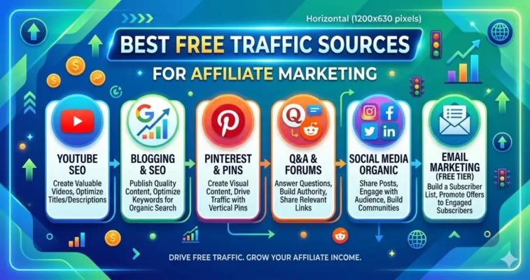 free traffic sources affiliate marketing 2026 