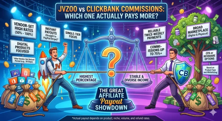 JVZoo vs ClickBank: Which Affiliate Platform Is Better in 2026? 2 JVZoo vs ClickBank Commissions Which One Actually Pays More