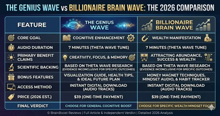The Genius Wave vs Billionaire Brain Wave comparison 2026