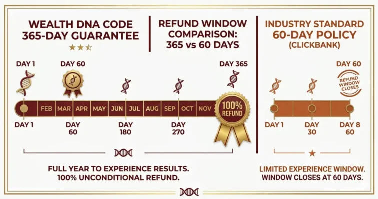 Wealth DNA Code–The 365-Day Money-Back Guarantee