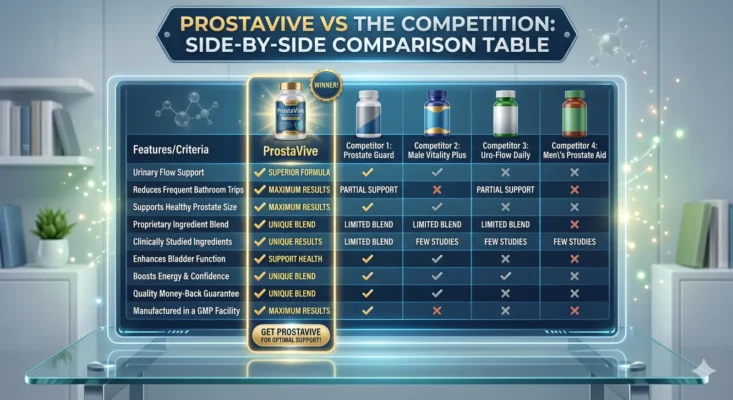 ProstaVive Review 2026: Does This Prostate Powder Actually Work for Men Over 40? 4 ProstaVive vs. The Competition Side-by-Side Comparison Table - prostavive vs prostadine which is better
